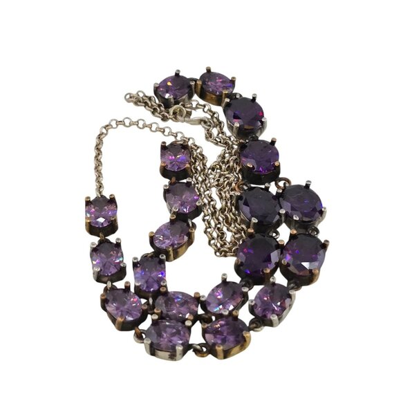 925 Sterling And Amethyst Y Necklace (A7714) - Picture 2 of 6